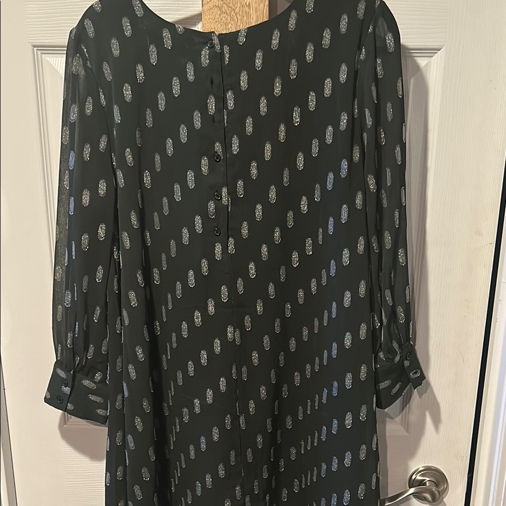 BB Dakota Black Sheath Dress with Cuffed Long Sleeves - Picture 4 of 4